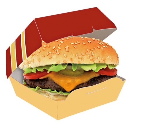 Burger-Box "Guten Appetit" 135x125x75mm 