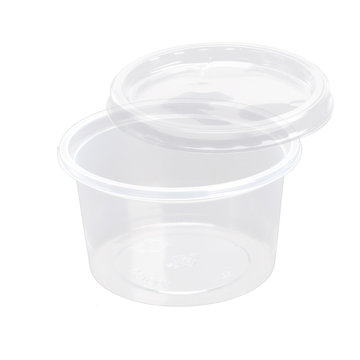 Dressingbecher rund mit Deckel