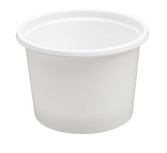 Dressing cup PP round white 100cc 