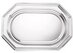Disposable octagonal serving platter 36x24cm silver 