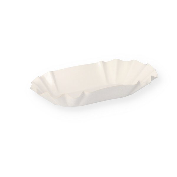 Pommesschalen oval Pappschalen 11x19,5x3,2cm 