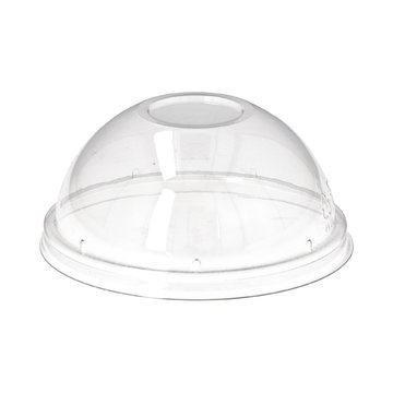 Dome lid without hole for clear cups
