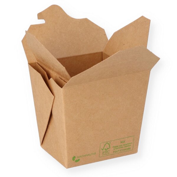 Food-Box eckig braun Kraft 26oz 750ml 102x90x102mm 