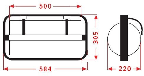 Abrollrahmen lackiert gezahntes Messer 50cm 