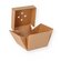 Snack box foldable brown "Natural" 122 x 122 x 100 mm 