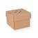 Snack box foldable brown "Natural" 122 x 122 x 100 mm 