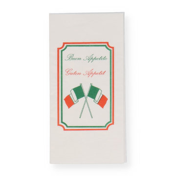 Cellophane napkins Italy flag 40x40cm