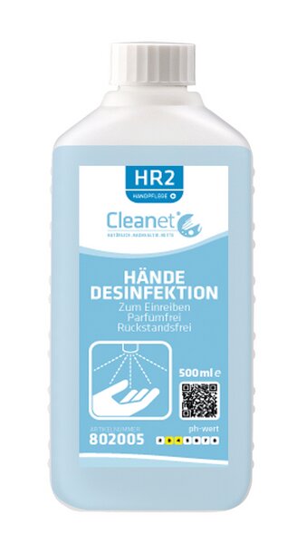 Händedesinfektion 500ml (Euro-Kartusche) Cleanet HR2 