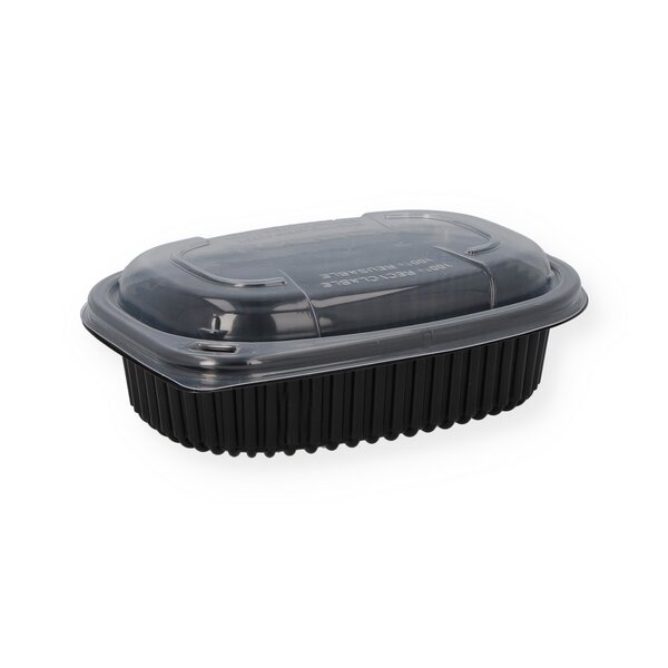 PP rectangular bowl black 600 ml 