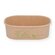 Rectangular delicatessen cup made of brown hard paper 125cc 