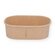 Rectangular delicatessen cup made of brown hard paper 125cc 