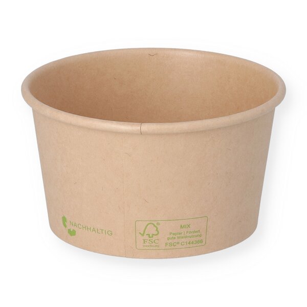 Delicatessen cup made of hard paper brown round 250ccm 