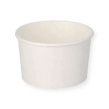 White cardboard ice cream cup