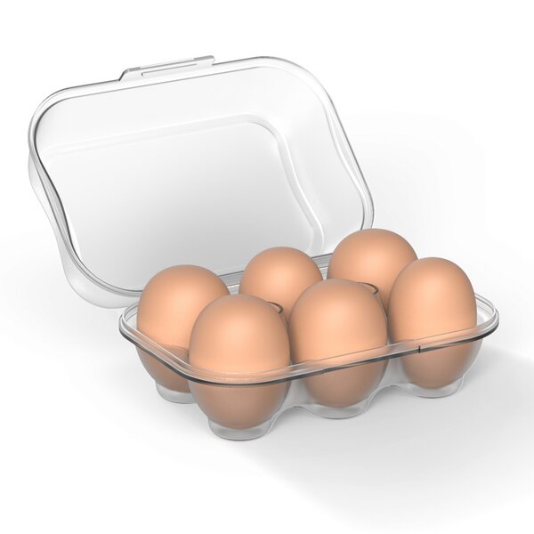 Reusable egg box 6 transparent 164 x 115 x 70 mm 12 pieces 