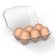 Reusable egg box 6 transparent 164 x 115 x 70 mm 12 pieces 