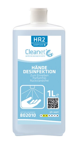 Händedesinfektion 1 Liter (Euro-Kartusche) Cleanet HR2 