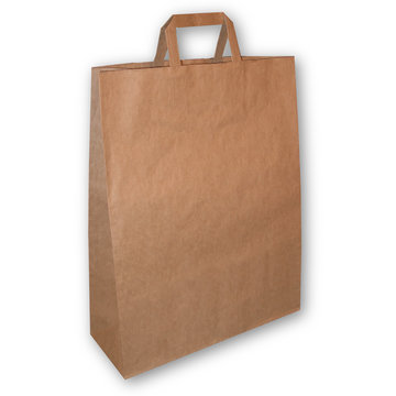 Papiertragetaschen braun 80g 32+12x40cm