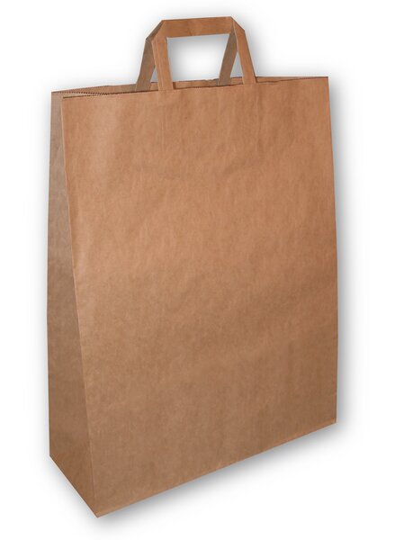 Papiertragetaschen braun 80g 32+12x40cm 