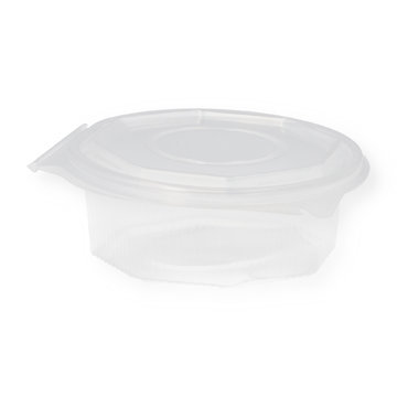 Salad box with lid, 8-sided