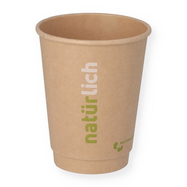 Double wall mug brown 0.3l "Natural" Coffee To Go thermo mug 