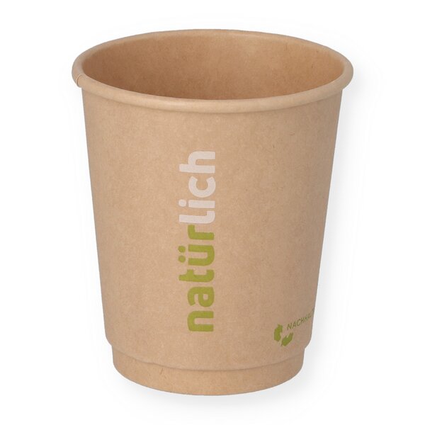 Double wall mug brown 200ml PE "Natural" 