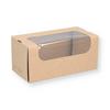 Produktbild Food-Box braun Snackbox mit PET Fenster 200x100x90mm