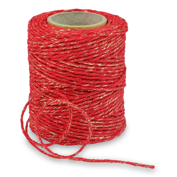 Schmuckband "Christmastwist" rot 2mmx50m 