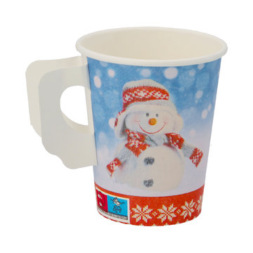 Hello Winter hot drinks mug with handle