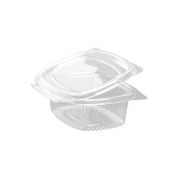 Salatbox oval R-PET 250 ml mit Klappdeckel