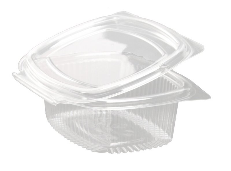 Salatbox oval R-PET 750 ml mit Klappdeckel 