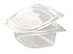 Salad box oval R-PET 750 ml with hinged lid 