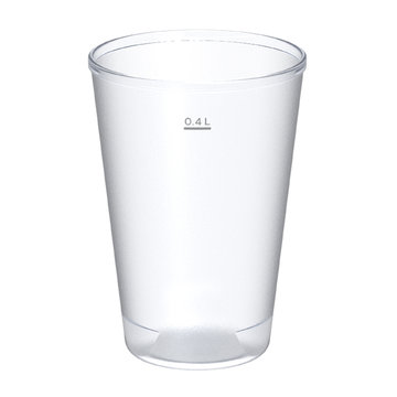 Mehrwegbecher Kaltgetränkebecher 0,4 Liter Clear Cups 400ml gefrostet