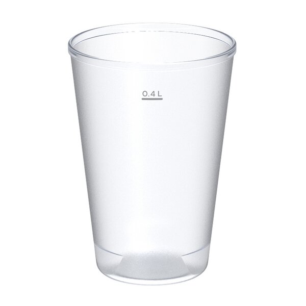 Mehrwegbecher Kaltgetränkebecher 0,4 Liter Clear Cups 400ml gefrostet 