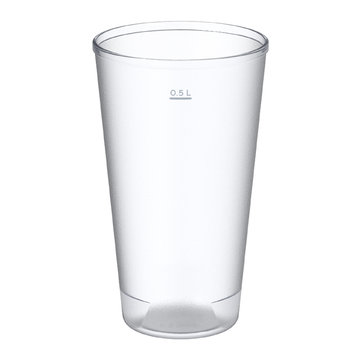 Mehrwegbecher Kaltgetränkebecher 0,5 Liter Clear Cups 500ml gefrostet