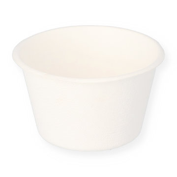 Dressing cup bagasse white Sauce cup 100ml &Oslash; 77mm x 45mm