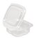 Rectangular salad box RPET 1000ml with hinged lid 