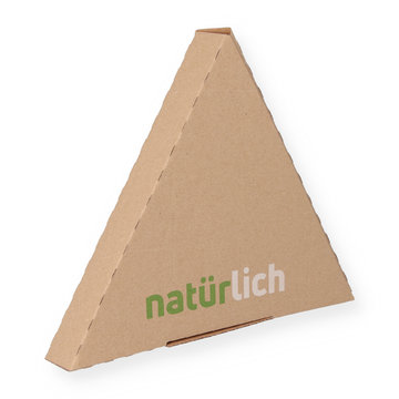 Pizza box for triangular pizza slices