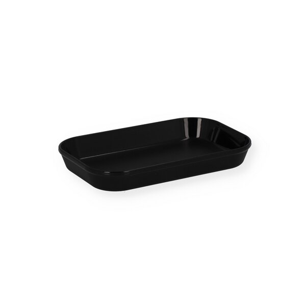 Sushi-Box Mehrweg S schwarz mit Deckel 