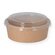 Salad Bowl brown Kraft round 185mm 1200ml/40oz 