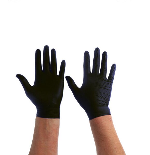 Einmalhandschuhe Nitril schwarz ungepudert Größe S 