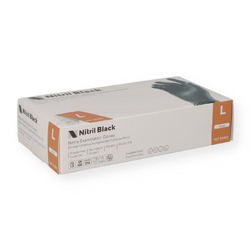 Disposable gloves nitrile black unpowdered size L