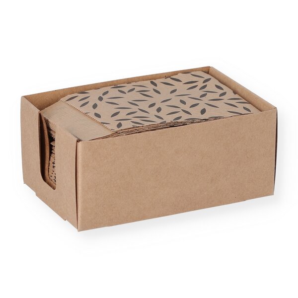 Geschenkflachbeutel Blätter schwarz 7x9+2cm Klappe 