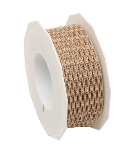 Schmuckband Victoria taupe 40mm mit Draht 15m 