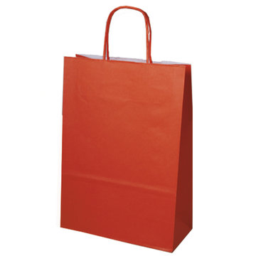 Papiertragetaschen mit Papierkordel 18+8x22cm orange