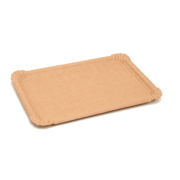 Paper plate brown 16x23cm