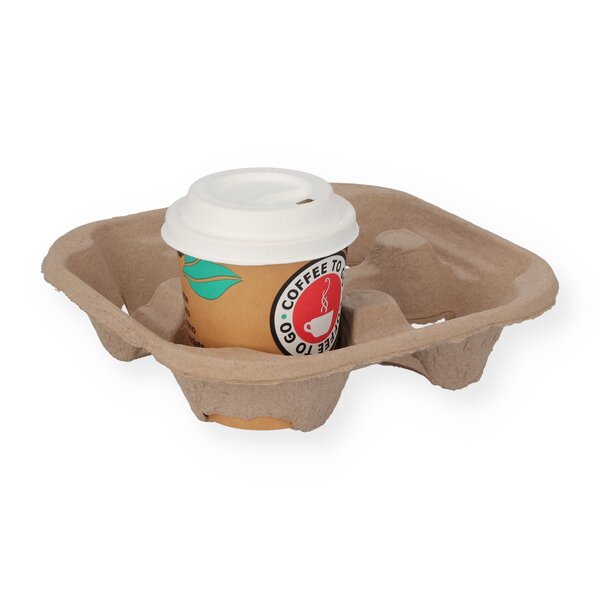 Becherhalter aus Papier für 4 Becher 