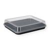 Produktbild circ Nette Mehrweg Sushi-Box L schwarz m. transp. Deckel