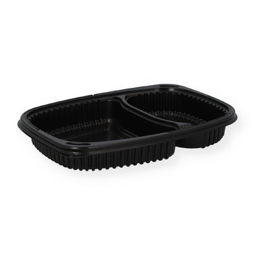 Verpackungsschale PP schwarz 1050ml 2-geteilt