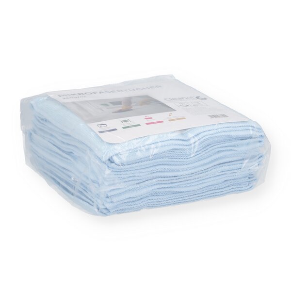 Mikrofasertuch blau Cleanet 10 St&uuml;ck 40x40cm 