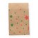 Geschenkflachbeutel Sterne gr&uuml;n-rot 7x9+2cm Klappe 